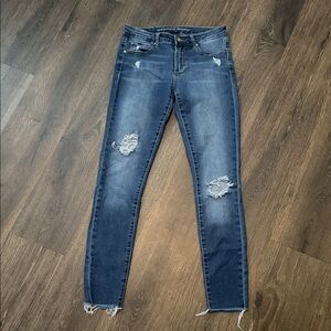 Articles Of Society Dark Blue Distressed Skinny Jeans